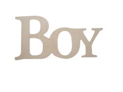 Palavra Decorativa Boy - Medida: 26cm x 13,5cm x 15mm