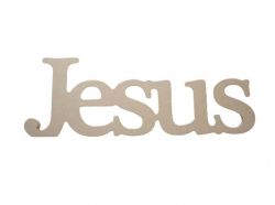 Palavra Decorativa Jesus - Medida: 37,2cmx13,5cmx15mm