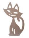 Breque de Porta Gato (Sorriso) em MDF Cru - Medidas: 13cmx29,5cm